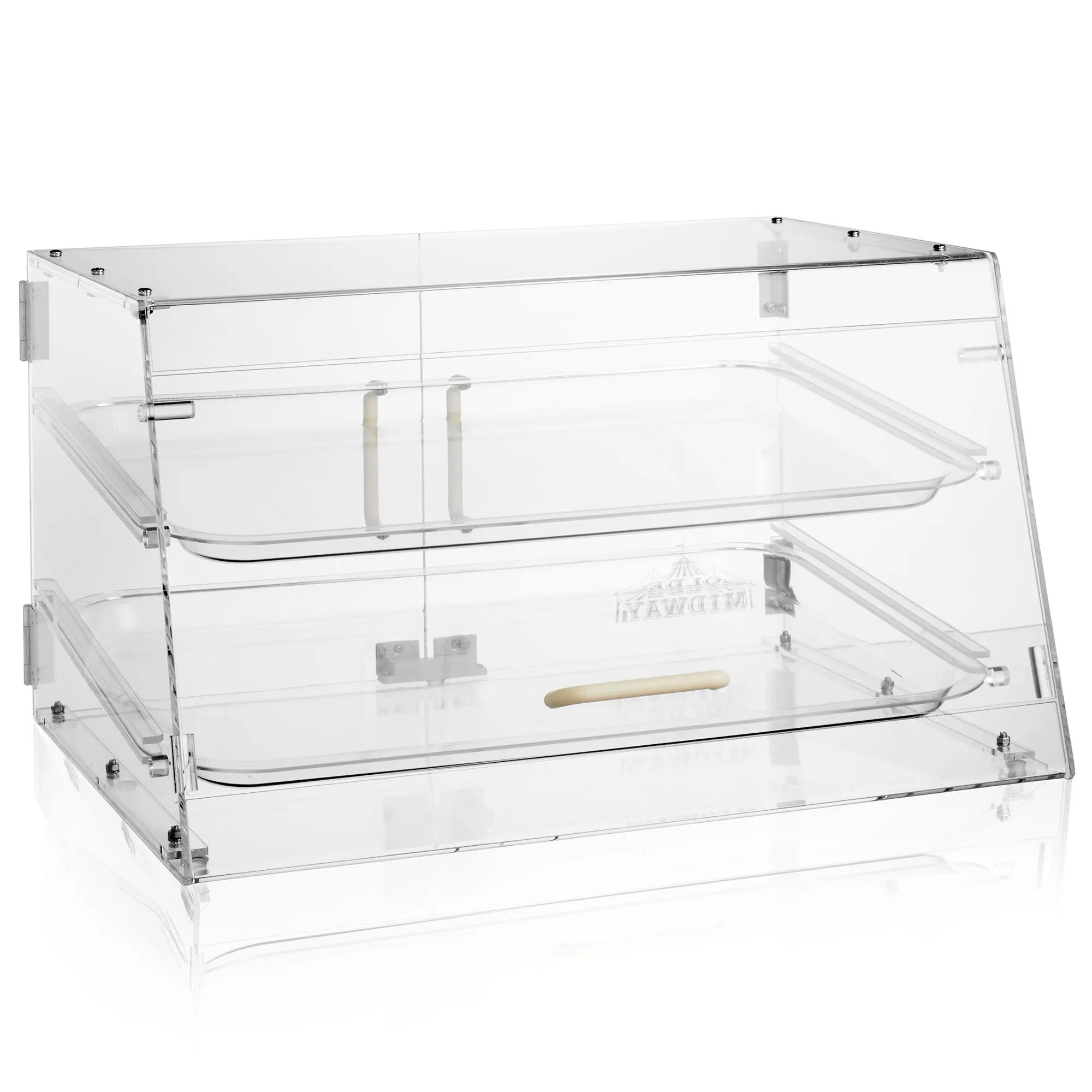 2-Tier Acrylic Bakery Display Case with Removable Trays