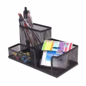 3 Compartment Mesh Desk Organizer