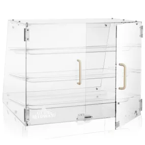 3-Tier Acrylic Bakery Display Case with Removable Trays