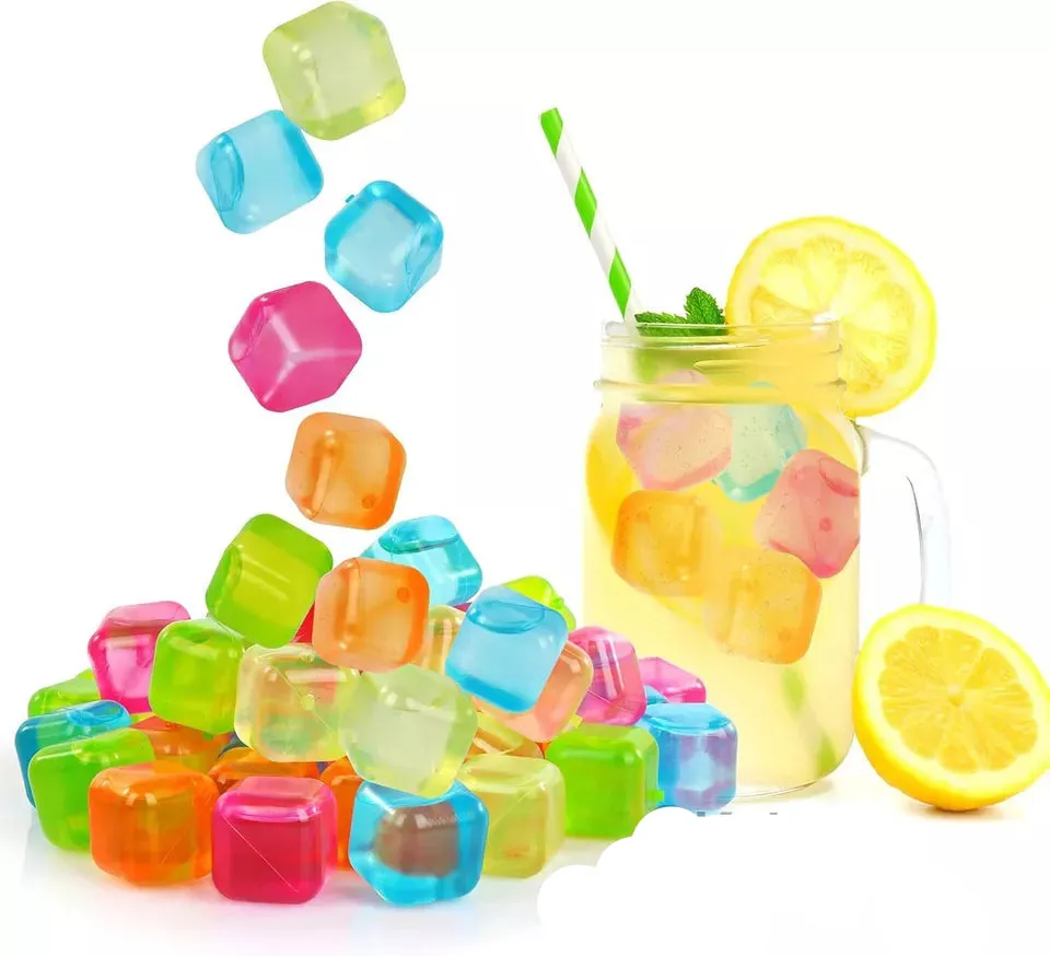 30 Pieces Plastic Reusable Ice Cubes Coolers Refreeze BPA FREE (2 pack) - New