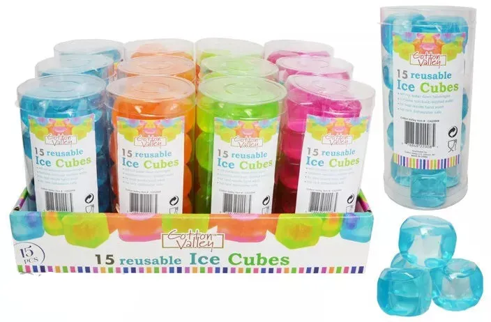 30 Pieces Plastic Reusable Ice Cubes Coolers Refreeze BPA FREE (2 pack) - New