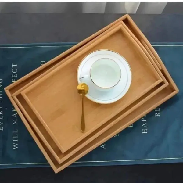 3pcs Multifunctional Bamboo Serving Trays