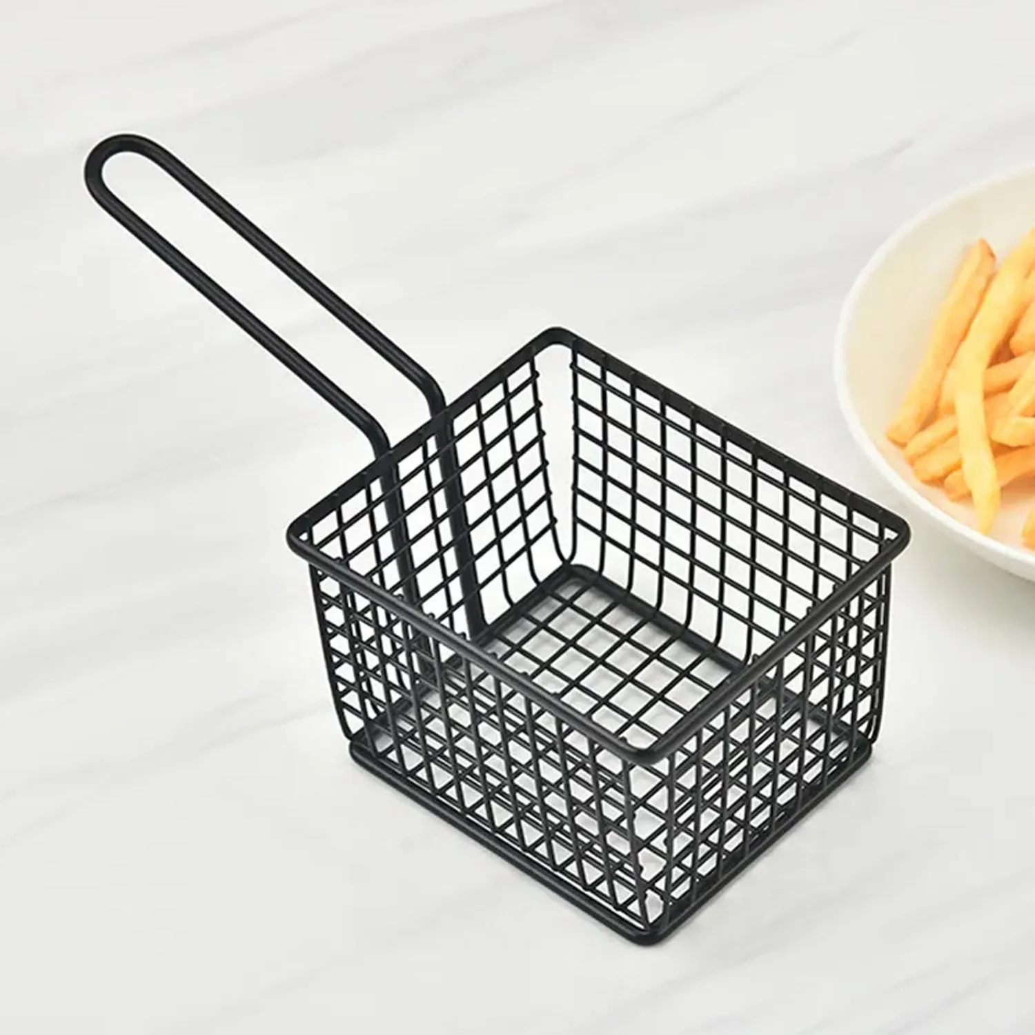 5972 frying baskets for chips Stainless Steel Snack Basket Potato Mesh Strainer Basket French Fries Food Basket Food Strainer Cooking Tools frying basket