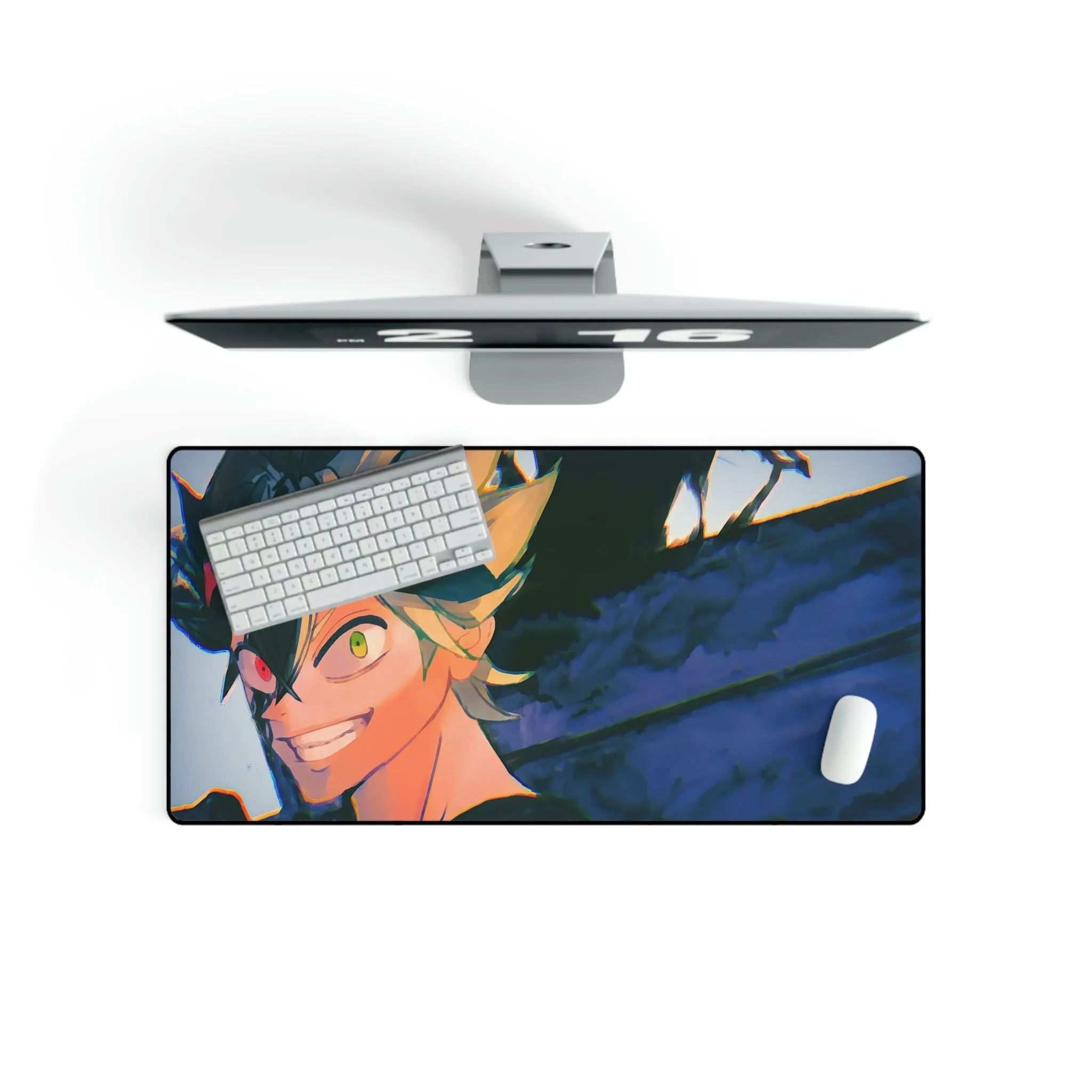 #8.2132, Black, Asta, Sword, Black Clover, Mouse Pad (Desk Mat)