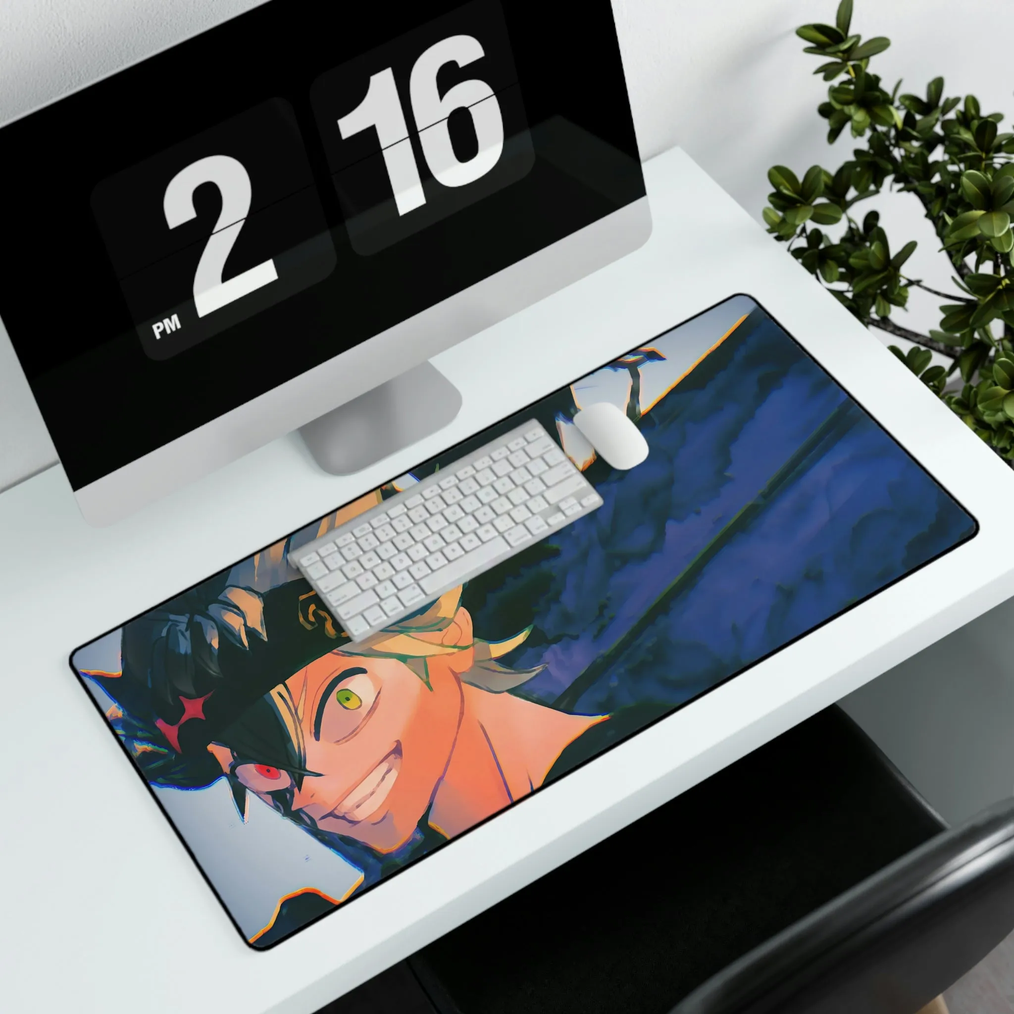 #8.2132, Black, Asta, Sword, Black Clover, Mouse Pad (Desk Mat)