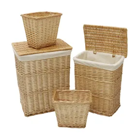 Acacia Honey Willow Rectangular Laundry and Bin Set