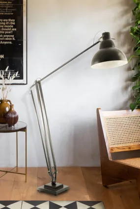 Adjustable Black Desk-Style Floor Lamp