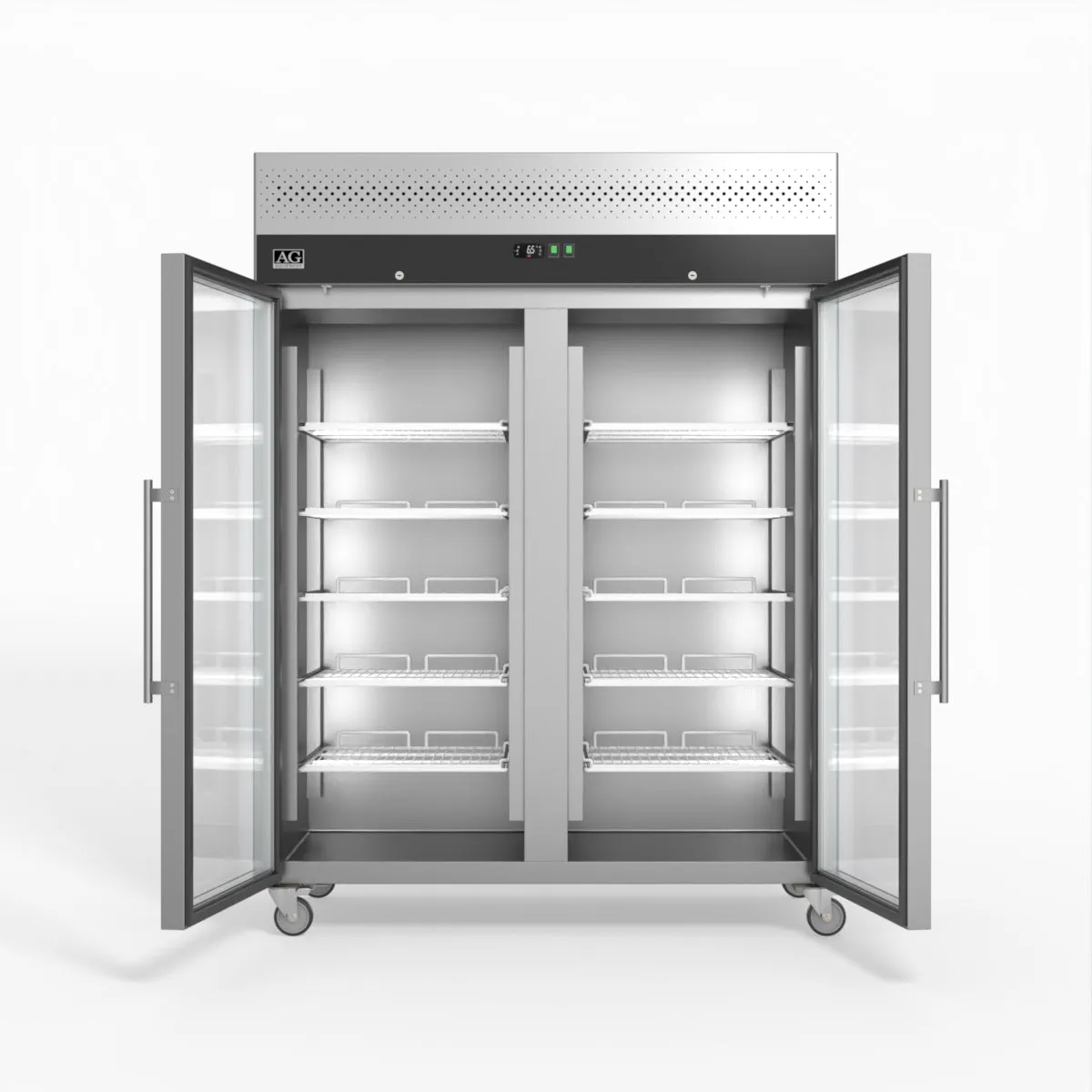 AG 1300 Litre Upright Double Glass Door Display Fridge