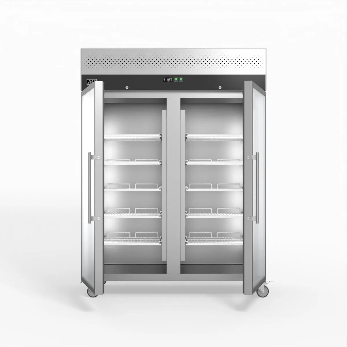 AG 1300 Litre Upright Double Glass Door Display Fridge