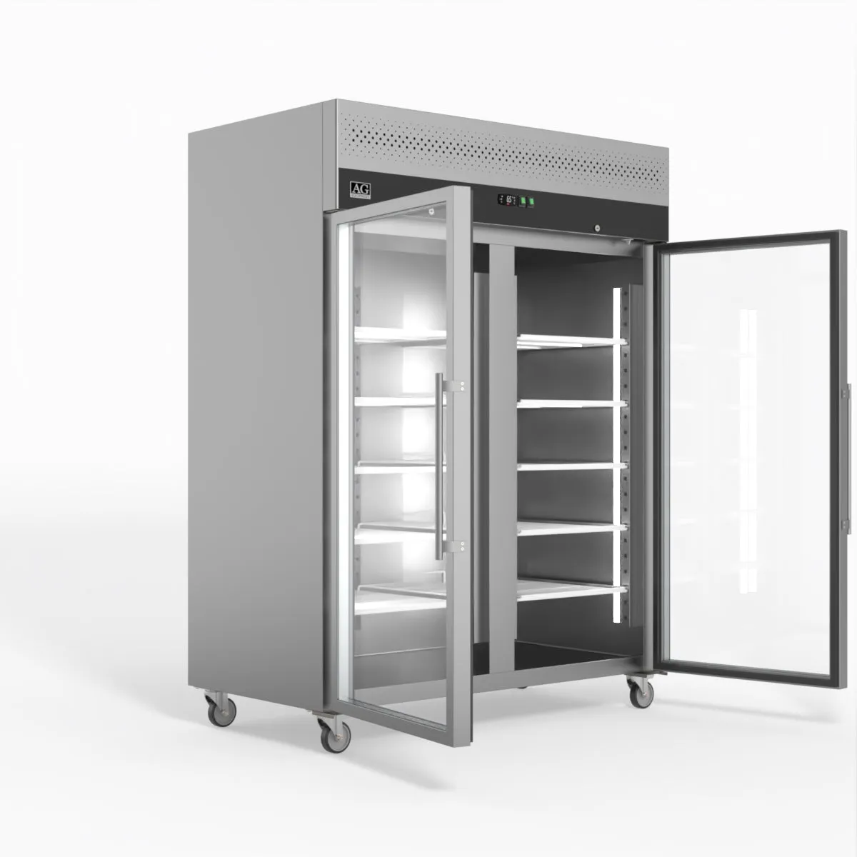 AG 1300 Litre Upright Double Glass Door Display Fridge