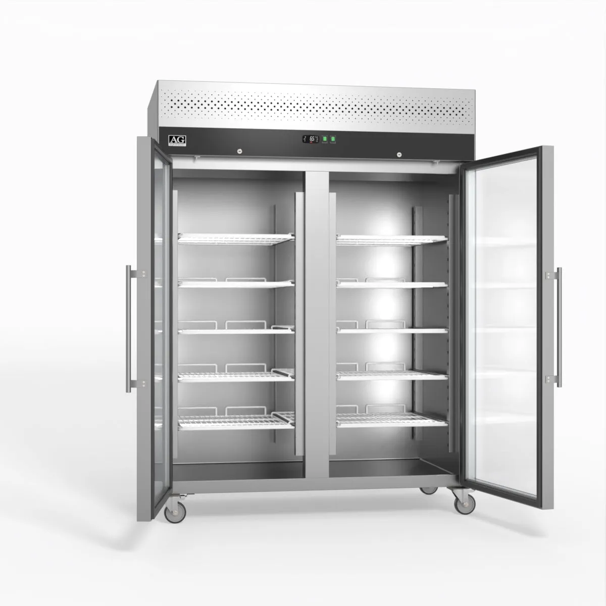 AG 1300 Litre Upright Double Glass Door Display Fridge