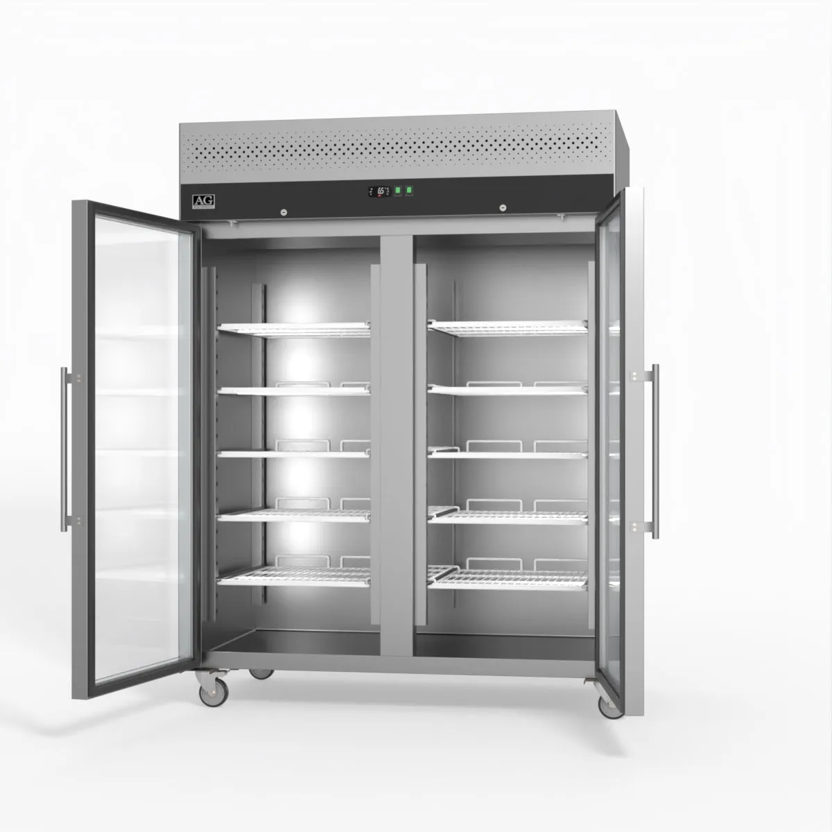 AG 1300 Litre Upright Double Glass Door Display Fridge