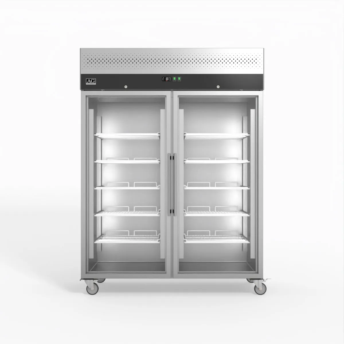 AG 1300 Litre Upright Double Glass Door Display Fridge