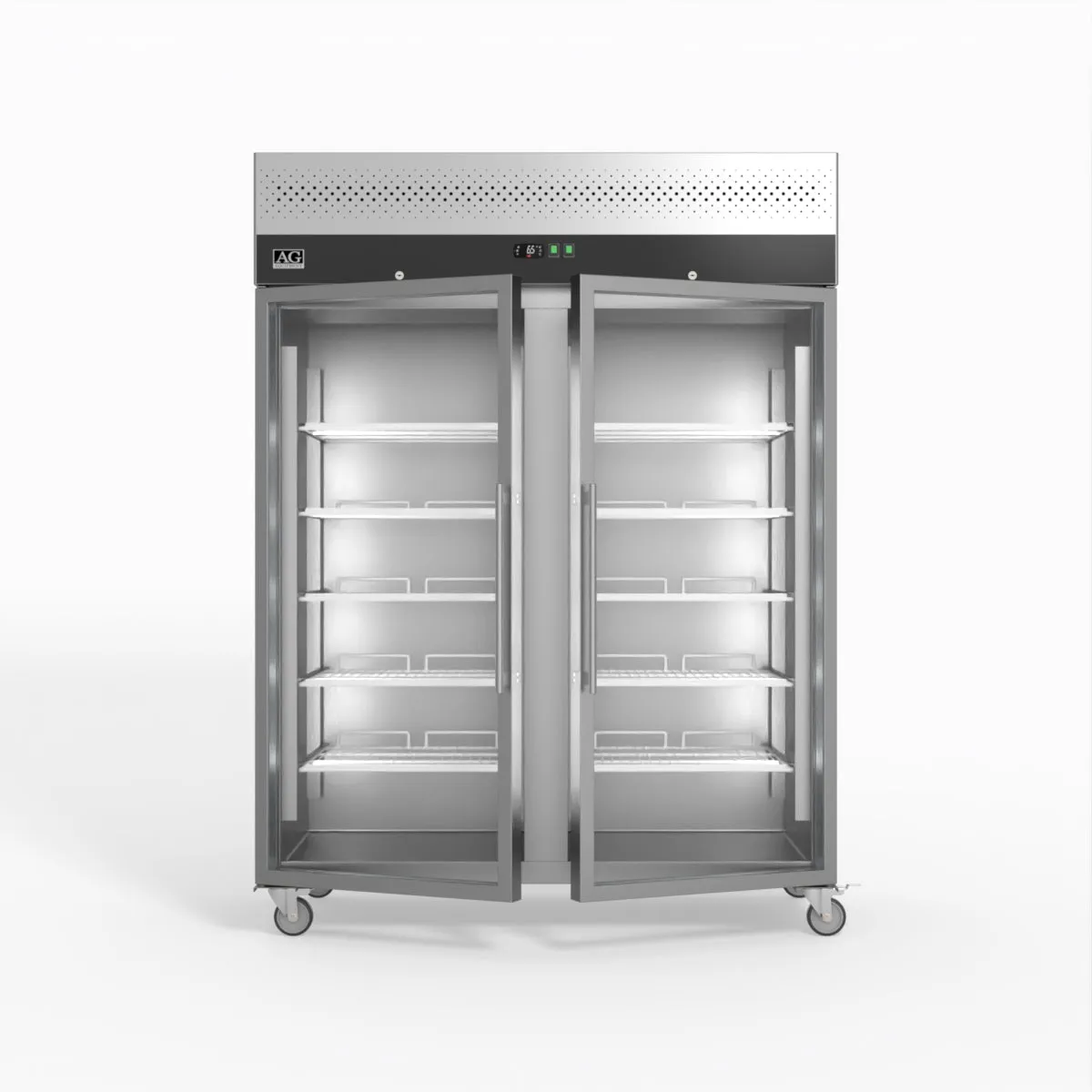 AG 1300 Litre Upright Double Glass Door Display Fridge