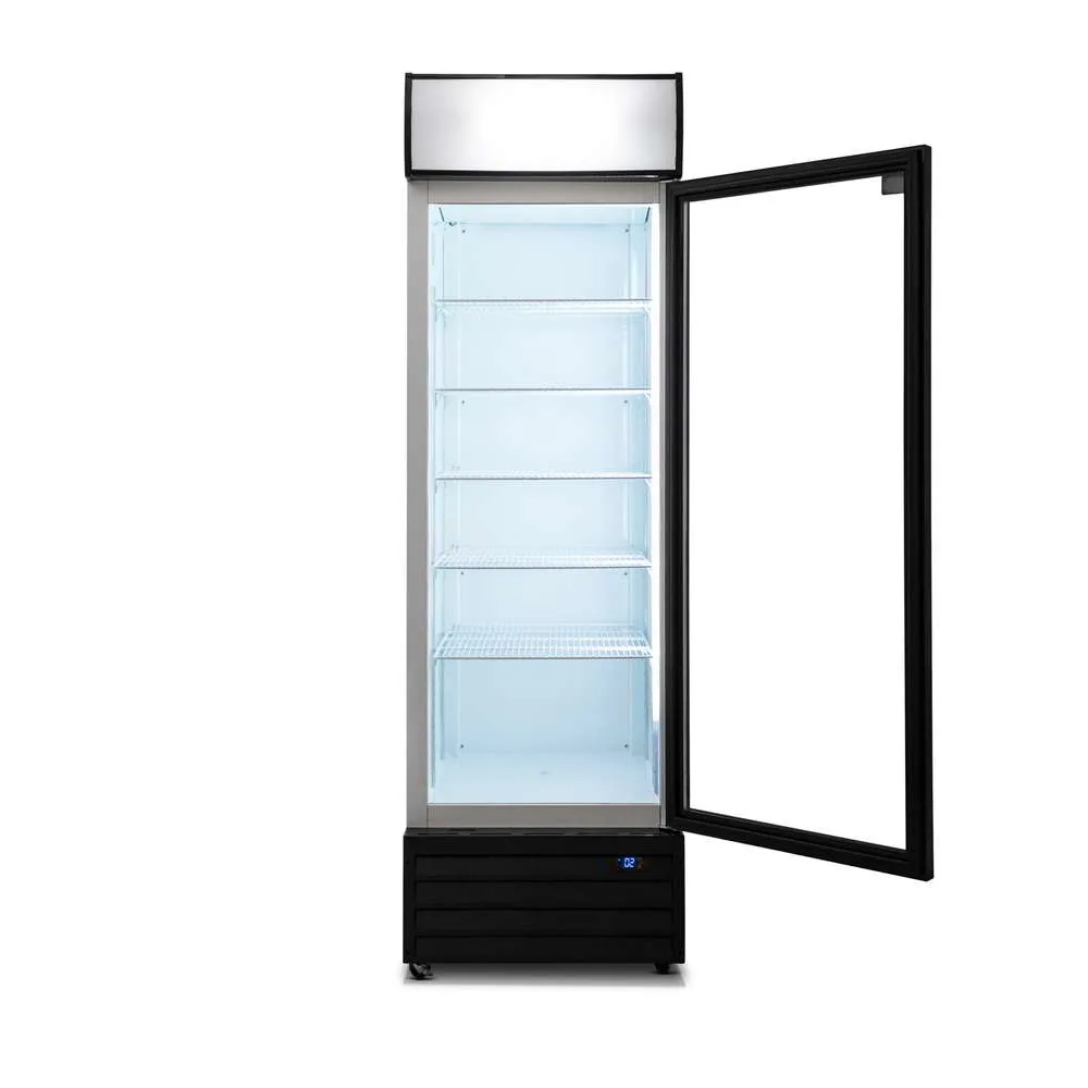 AG 420 Litre Single Door Upright Display Fridge - Glass Door