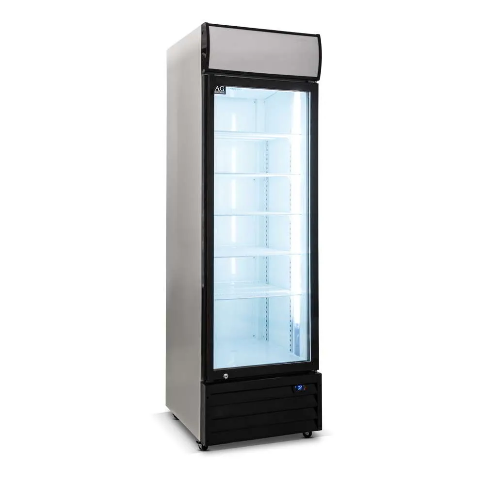 AG 420 Litre Single Door Upright Display Fridge - Glass Door