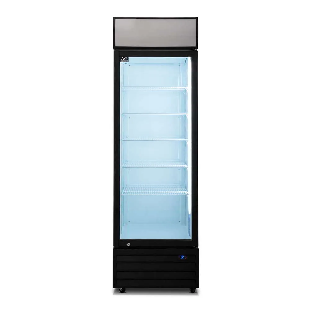 AG 420 Litre Single Door Upright Display Fridge - Glass Door