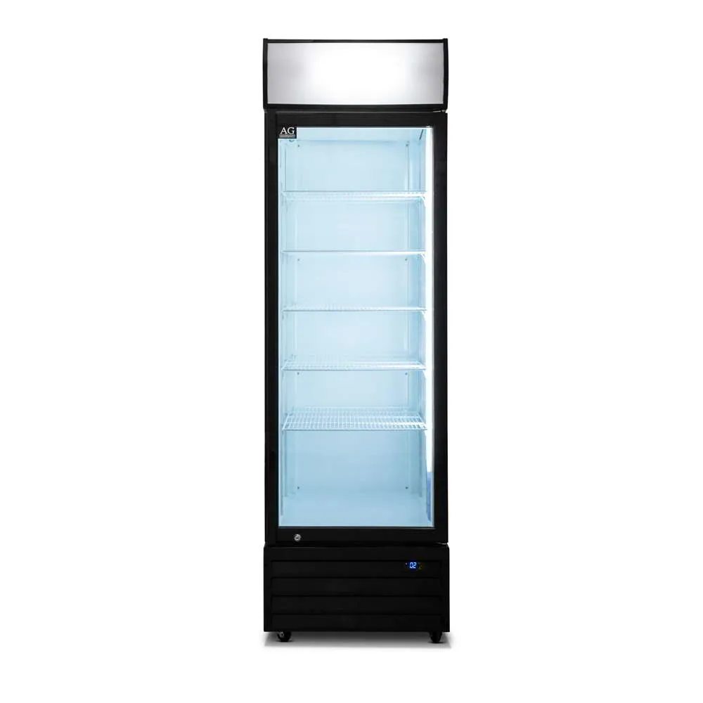 AG 420 Litre Single Door Upright Display Fridge - Glass Door