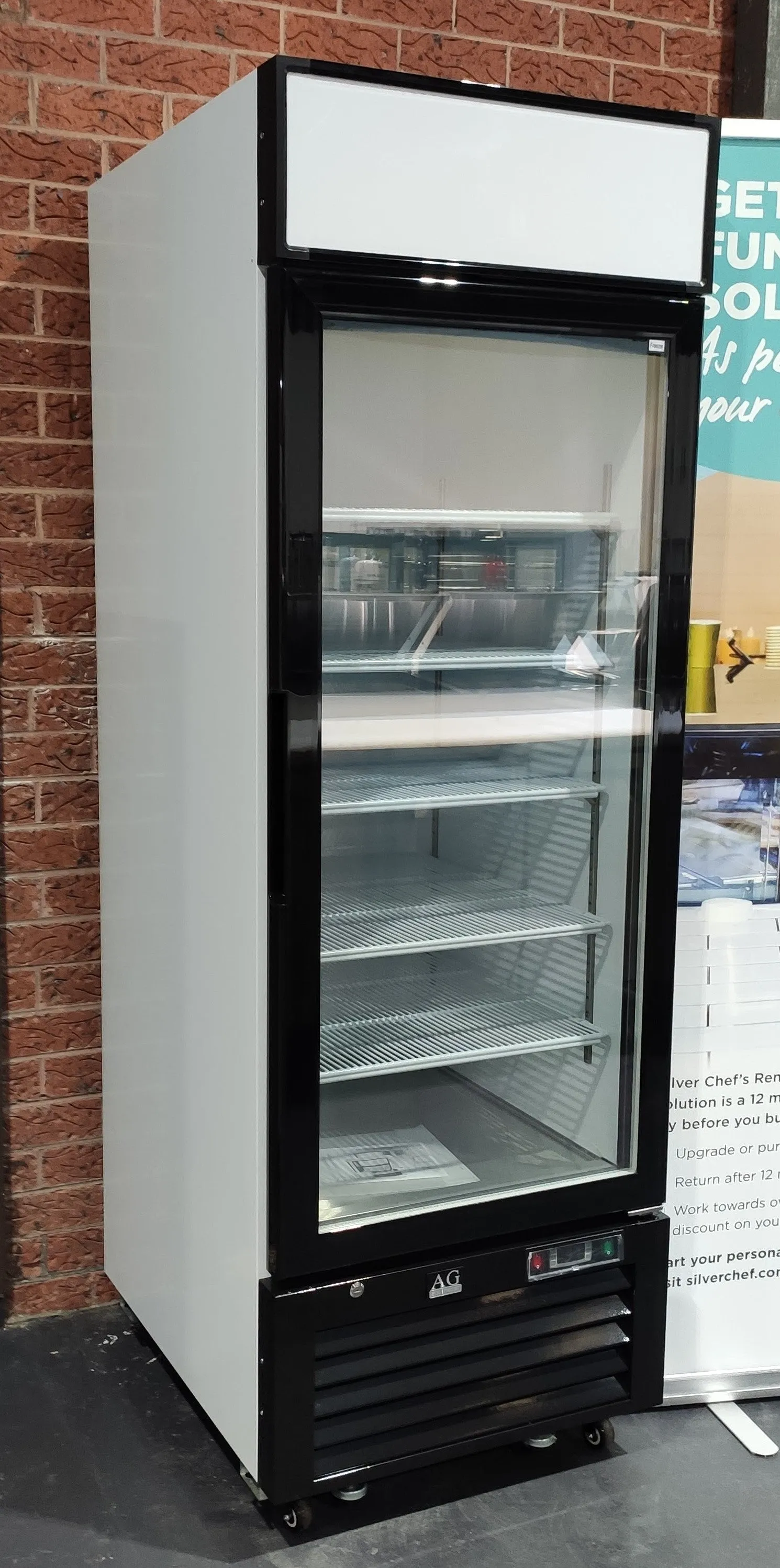 AG 420 Litre Single Door Upright Display Fridge - Glass Door