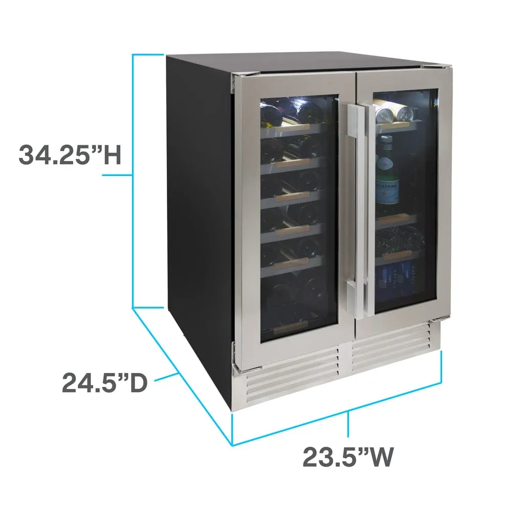 Avanti ELITE Series Side-by-Side Wine and Beverage Center WBE1956Z3S