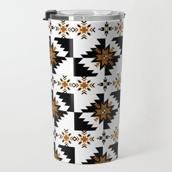 Aztec Golden Tribal Travel Mug