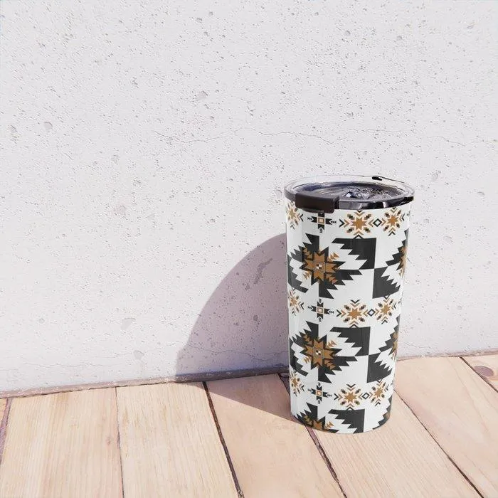 Aztec Golden Tribal Travel Mug