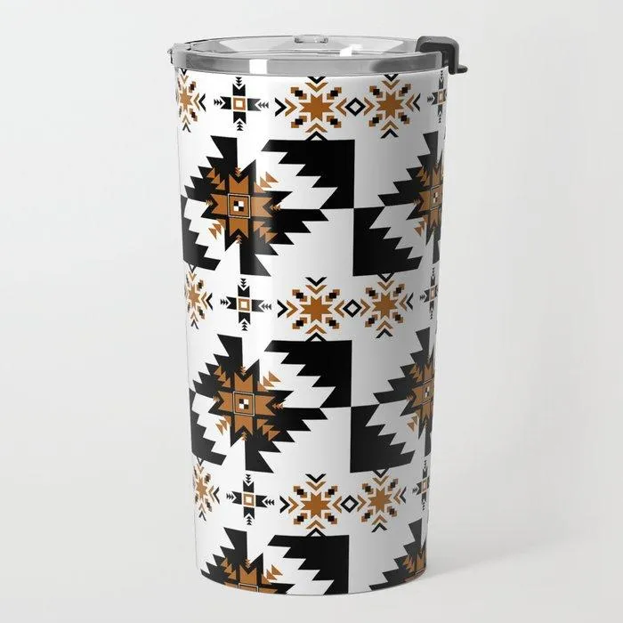 Aztec Golden Tribal Travel Mug