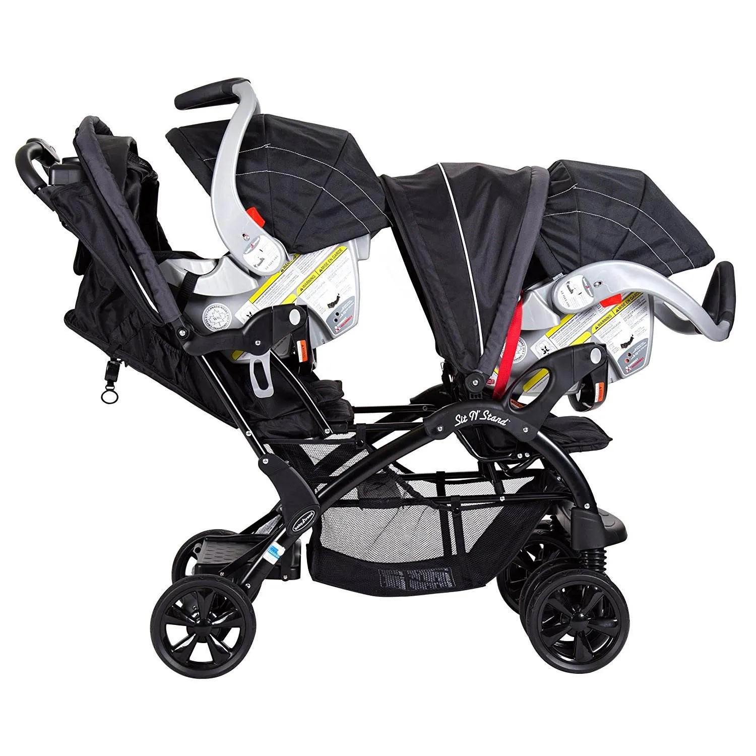 Baby Trend Double Sit N' Stand Toddler and Baby Stroller, Onyx | SS76072A