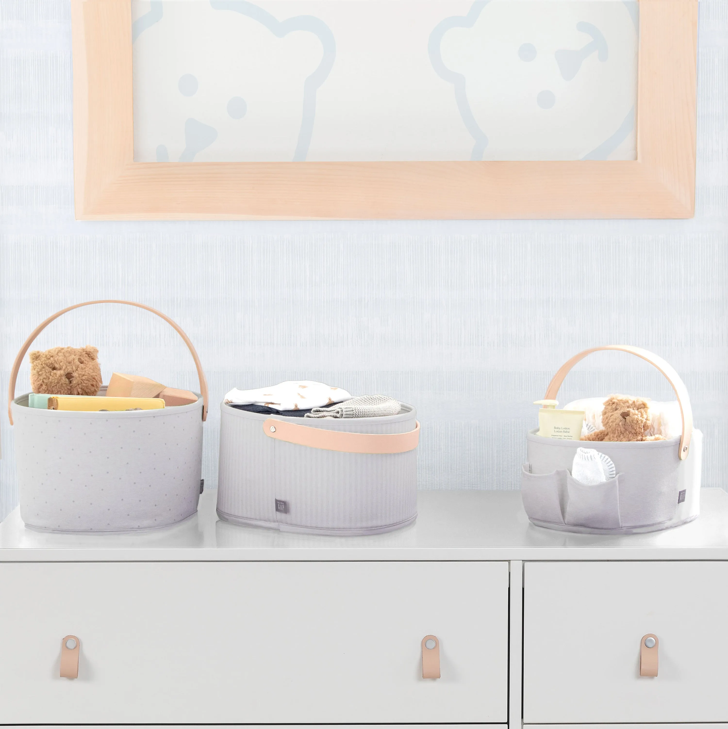 babyGap 3-Pack Nested Fabric Storage Bins with Handles