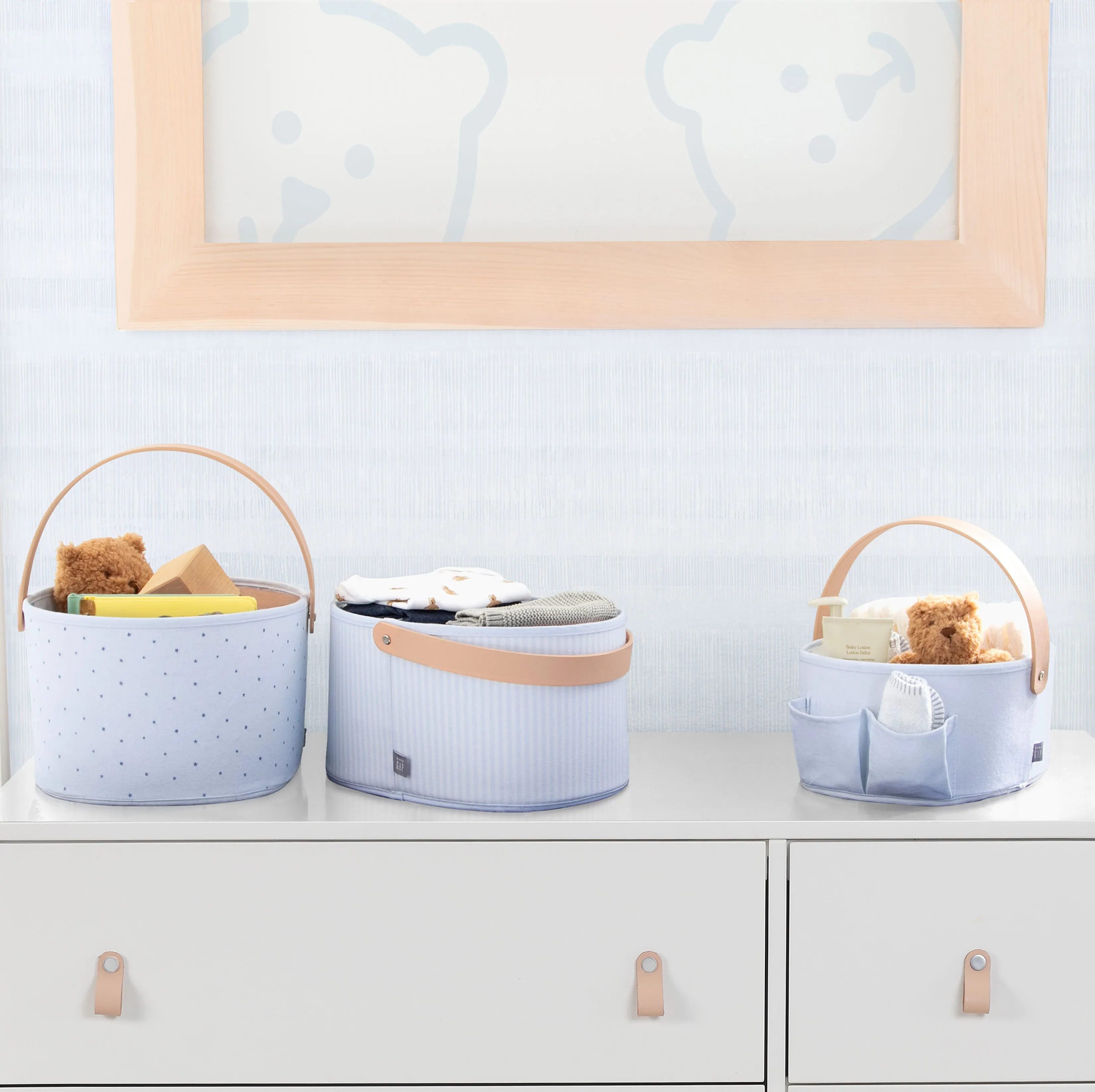 babyGap 3-Pack Nested Fabric Storage Bins with Handles