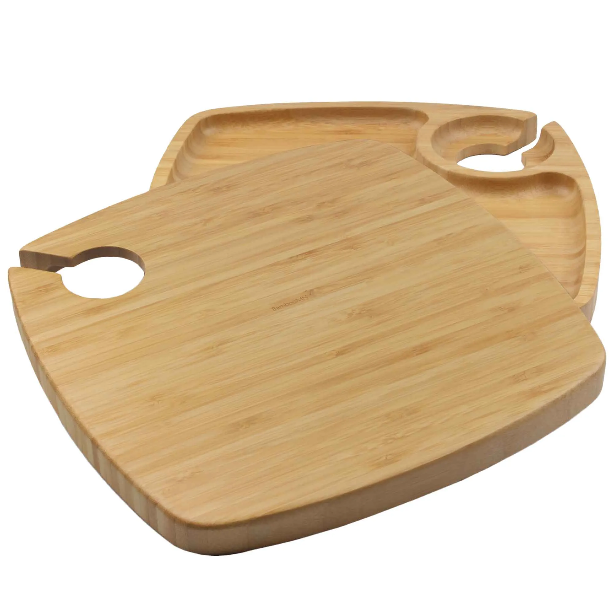 Bamboo Ecoware Reusable Wine Glass Holder Dinnerware Plates