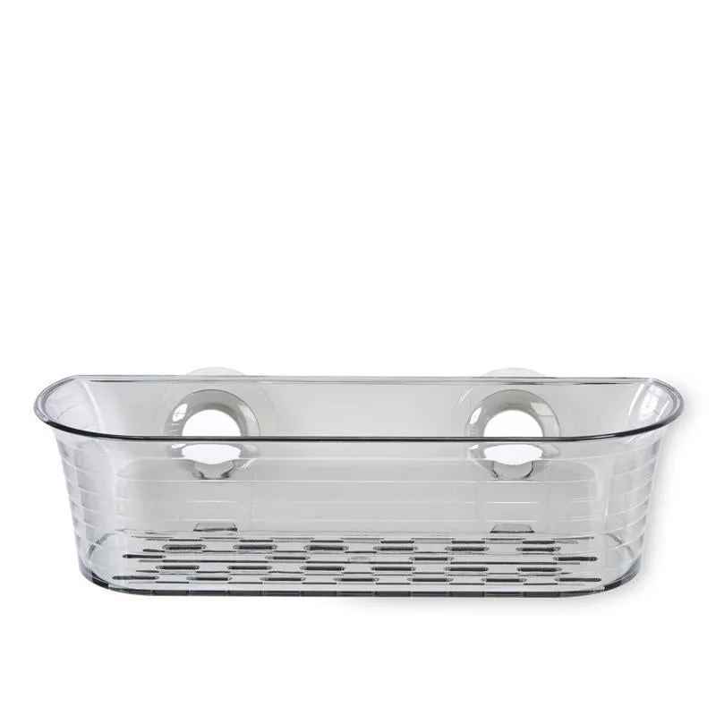 Better Living Clear Gray Plastic Shower Basket