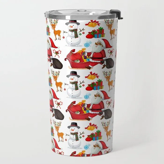 Black Santa and Friends Travel Mug