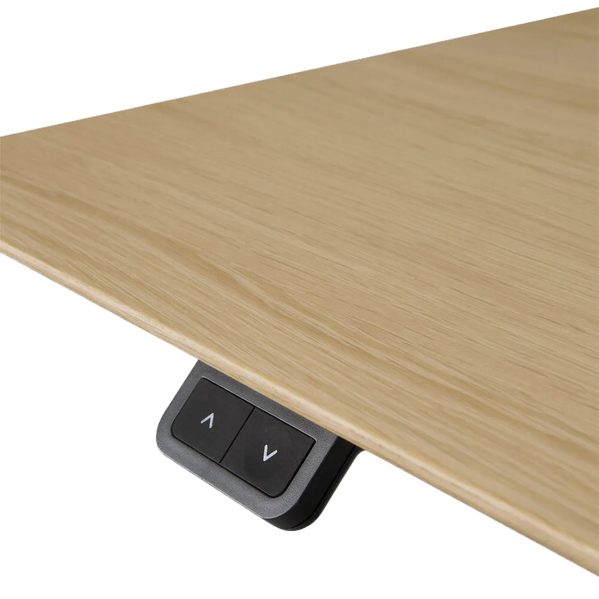 Bok Rectangle Adjustable Desk with Cable management UK (Oak, White, 160cm)