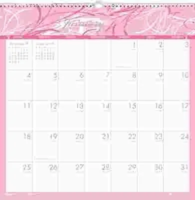 Breast Cancer Awareness Monthly Wall Calendar 12 X 12