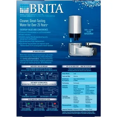 Brita Tap Water Faucet Filtration System - Chrome