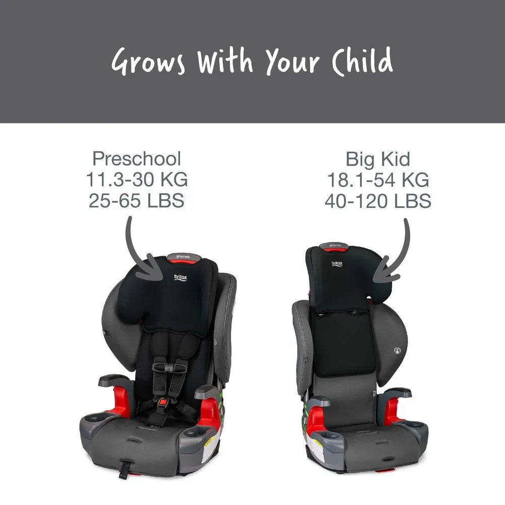 Britax Grow With You Harness-2-Booster Car Seat - Mod Black (SafeWash)