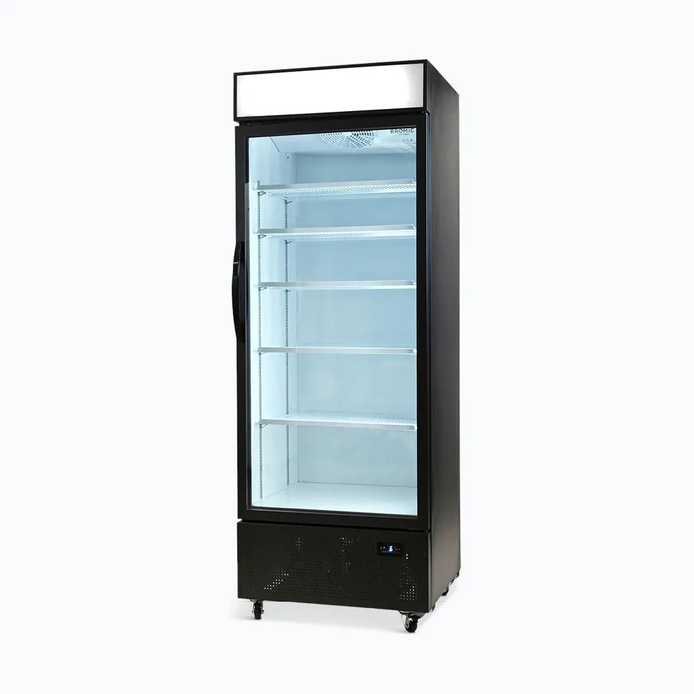 Bromic Upright Display Fridge with Lighbox Glass Door 659L - Black