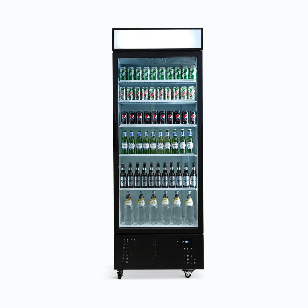 Bromic Upright Display Fridge with Lighbox Glass Door 659L - Black