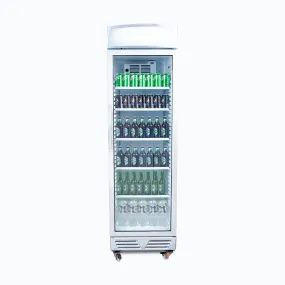 Bromic Upright Display Fridge with Lightbox Flat Glass Door 372L GM0374L