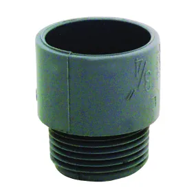 Carlon E943E-CTN Terminal Adapter, 3/4 in MPT x Socket, 1.29 in Dia, 1.47 in L, PVC, Gray