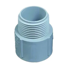 Carlon E943HR-CTN Terminal Adapter, 1-1/2 in MPT x Socket, 2.18 in Dia, 2.1 in L, PVC, Gray