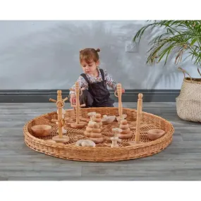 Circular Wicker Play Tray - (D)100cm