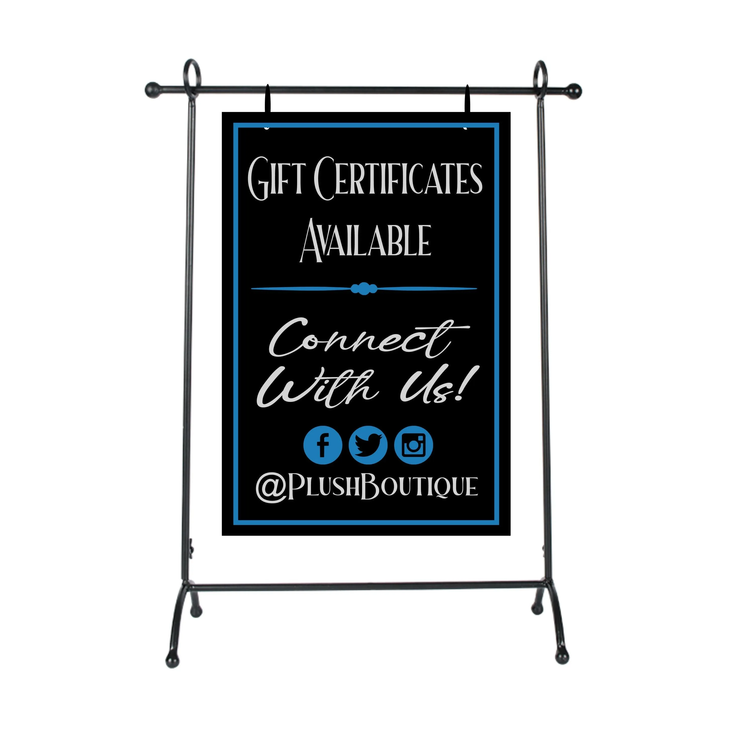 Countertop/Tabletop Sign with 15"x22" Stand Custom 1-Sided Indoor/Outdoor