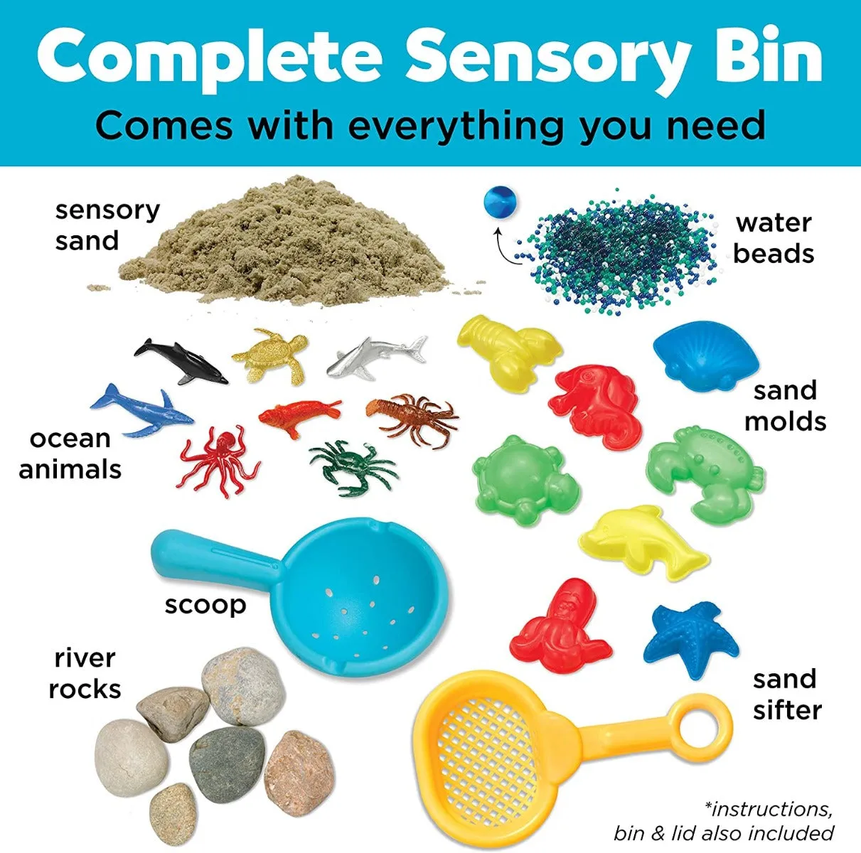 Creativity for Kids 6281 Sensory Bin Ocean & Sand