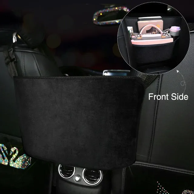 Crystal Rhinestone Car Storage Bag Organizers