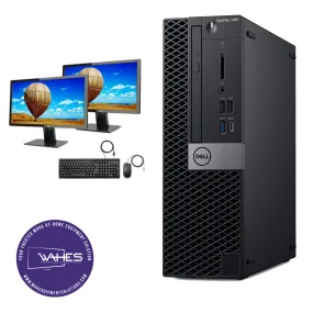 Dell Optiplex 7060 SFF Refurbished GRADE A Dual Desktop PC Set (20-24" Monitor   Keyboard and Mouse Accessories):  Intel i7-8700 @ 3.4GHZ| 8GB Ram| 128GB SSD|Arise Work from Home Ready