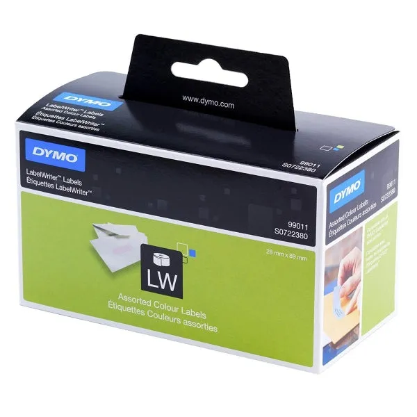 DYMO ADDRESS LABEL 89MMX28MM 4 COLORS 4X130 LABELS - (DYS0722380)