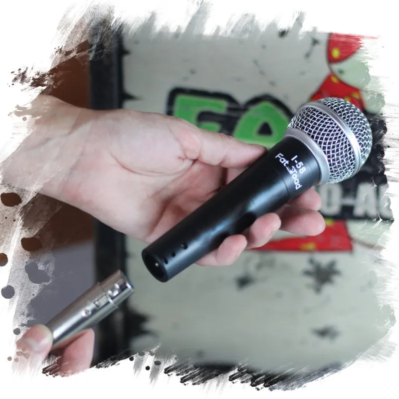 Dynamic Vocal Microphones with Clips (2 Pack) FAT TOAD - Cardioid Handheld, Unidirectional Mic - Singing Wired Microphone for Music Stage Instrument by GeekStands.com