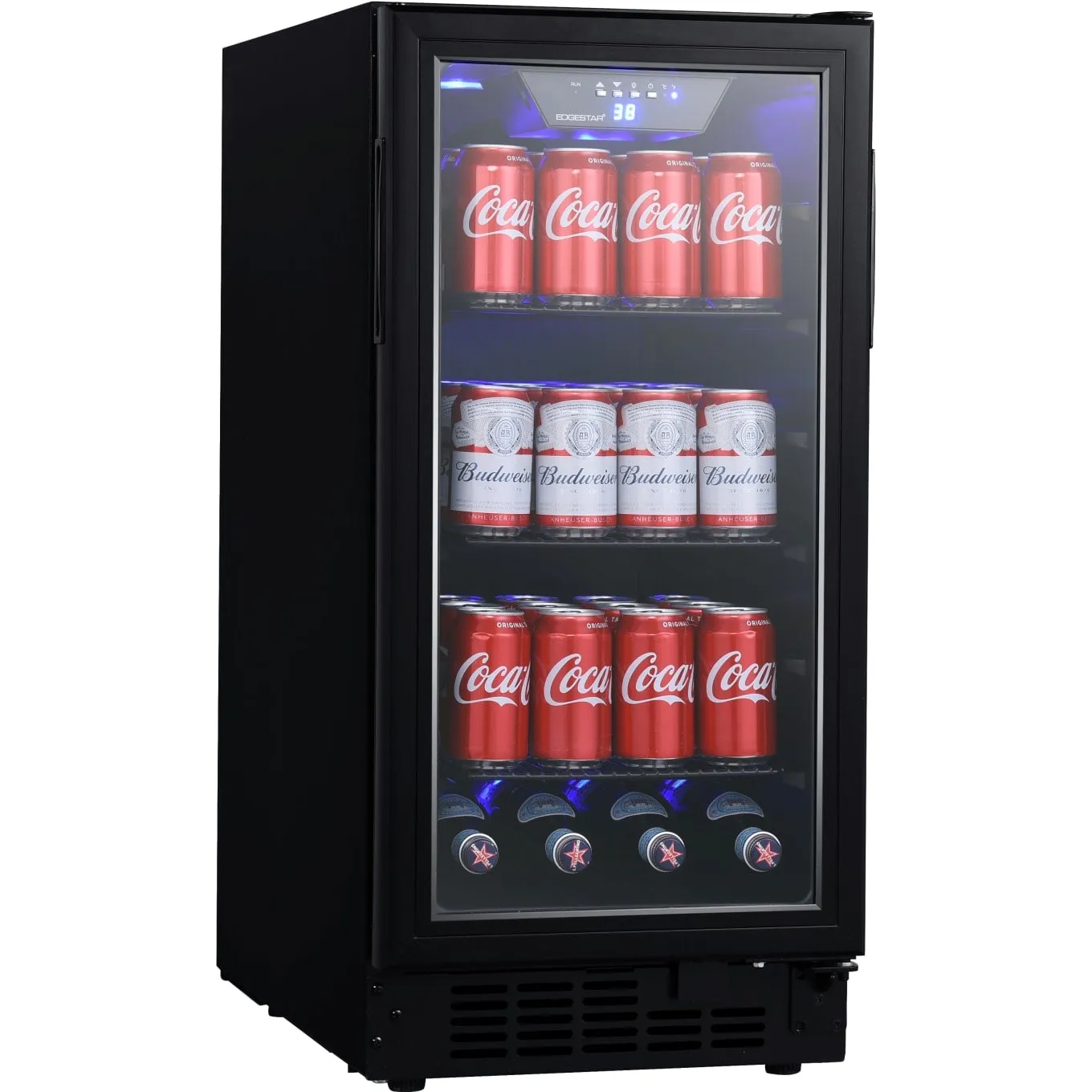 Edgestar BBR901BL 15" Wide 80 Can Built-In Beverage Center in Black